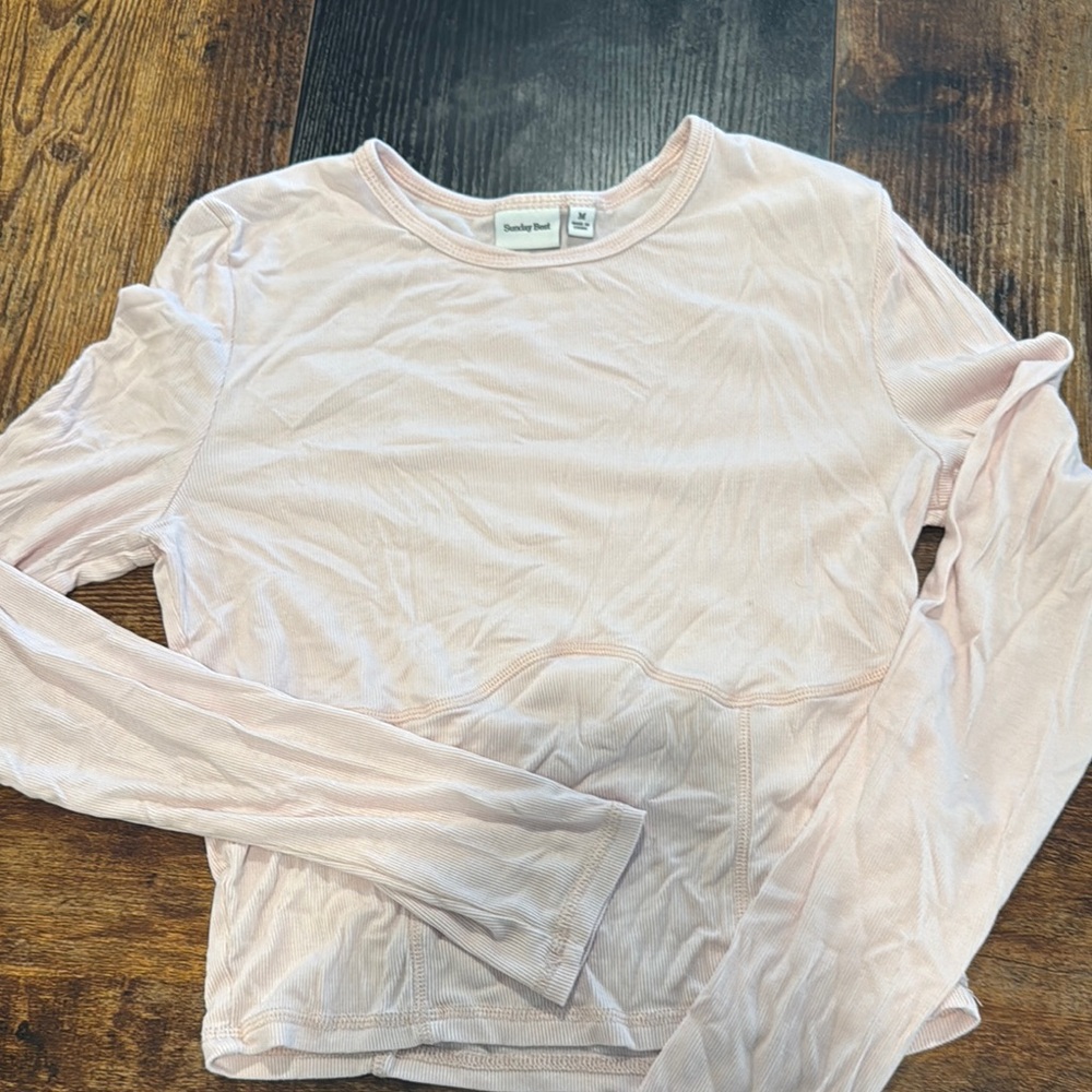 Blush Pink Long Sleeve Top